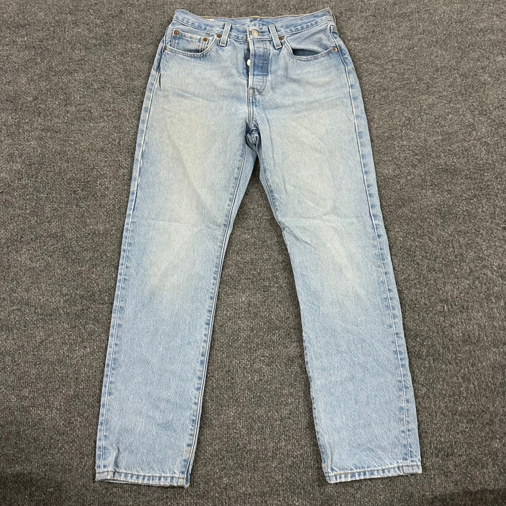 Levi's Jeans Womens Size 27 Blue Premium 501 Straight Leg Light Wash Denim